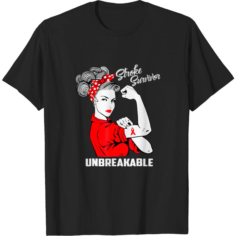 T-shirt Unbreakable Stroke Survivor pour hommes - Noir — T-shirts pour hommes
