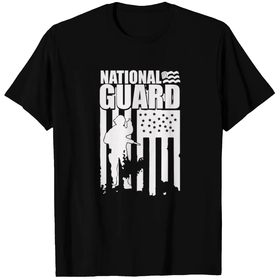 American Flag National Guard T-Shirt for Men