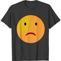 T-shirt Frown vectorisé pour hommes en noir