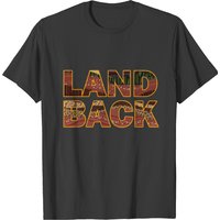T-shirt Land Back pour hommes en noir