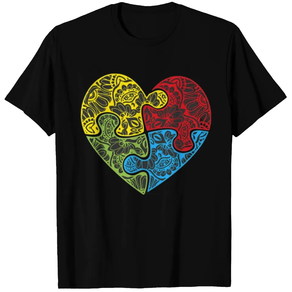 T-shirt pour hommes Autism Heart - Sensibilisation à l'autisme