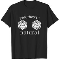 T-shirt Yes They Re Natural 20 D20 Dice pour hommes