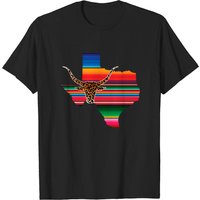 Serape Texas Map T-Shirt for Men
