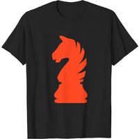 T-shirt graphique orange Knight Chess pour hommes — T-shirts pour hommes