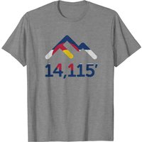 Pikes Peak 14,115 Men's T-Shirt in Black