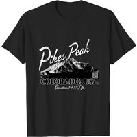 Distressed Pikes Peak Colorado Design T-Shirt for Men