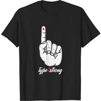 Type 1 Strong Blood Type Finger Blood T-shirt for Men