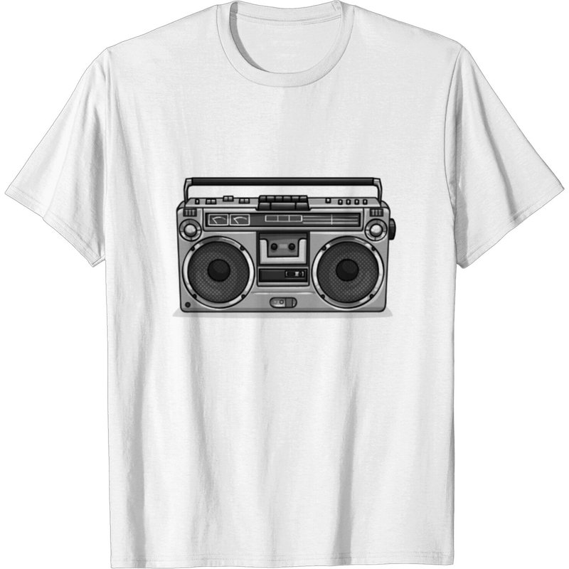 Old School Hip Hop 90s Nostalgia Boombox T-Shirt for Men