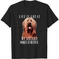 Life Is Great My Briard T-shirt pour Amateurs de Chiens — T-shirts pour hommes
