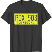 Pdx 503 Portland Oregon License Plate T-shirt for Men