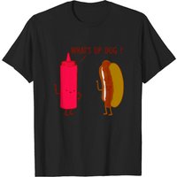 T-shirt Ketchup Hot Dog What Up Dog pour hommes