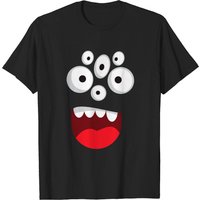 T-shirt Monster Face pour hommes en noir