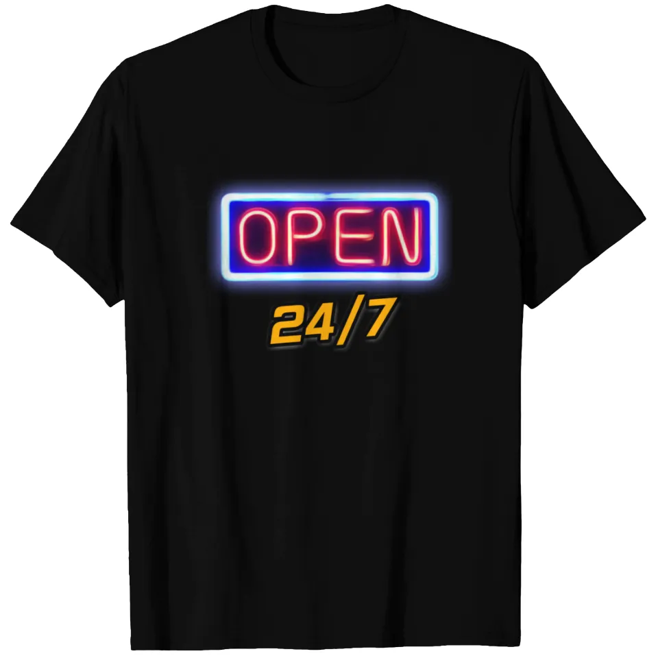 T-shirt 24/7 Open pour hommes en noir
