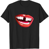 T-shirt Homme Sourire Ouvert Avec Dent Manquante