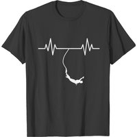 Bungee Jumping Heartbeat Adrenalin Junkies T-Shirt for Men — Mens T Shirts