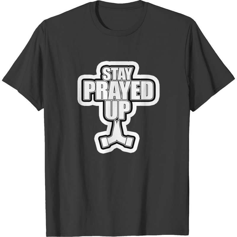 T-shirt Stay Prayed Up pour hommes en noir