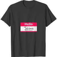 T-shirt pour hommes Hello, mon nom est Jésus