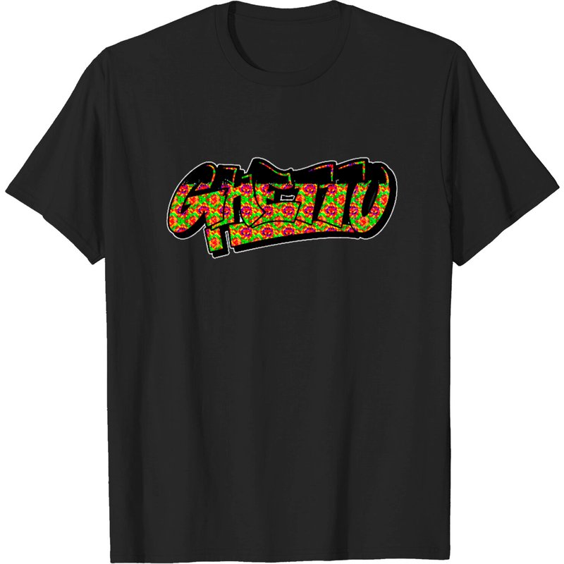 T-shirt Ghetto pour hommes en noir — T-shirts pour hommes