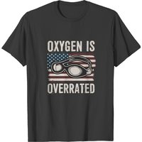 Swimmer Gift Oxygen Is Overrated American Flag T-shirt for Men