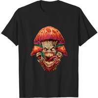 The 3 Evil Mushrooms T-shirt for Men in Black