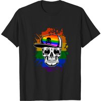 T-shirt LGBT Skull Gay Pride Rainbow Coming Out pour hommes