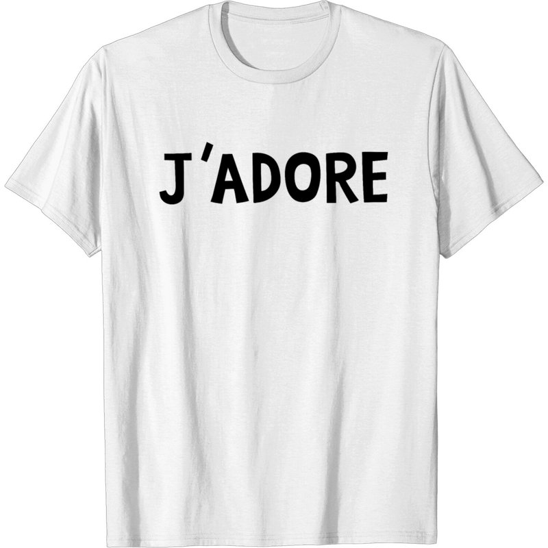 T-shirt J'adore pour hommes en bleu royal