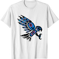 T-shirt tribal totem oiseau faucon à queue rouge amérindien pour hommes