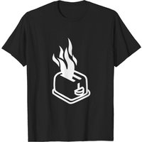 T-shirt Burning Toaster pour hommes en noir