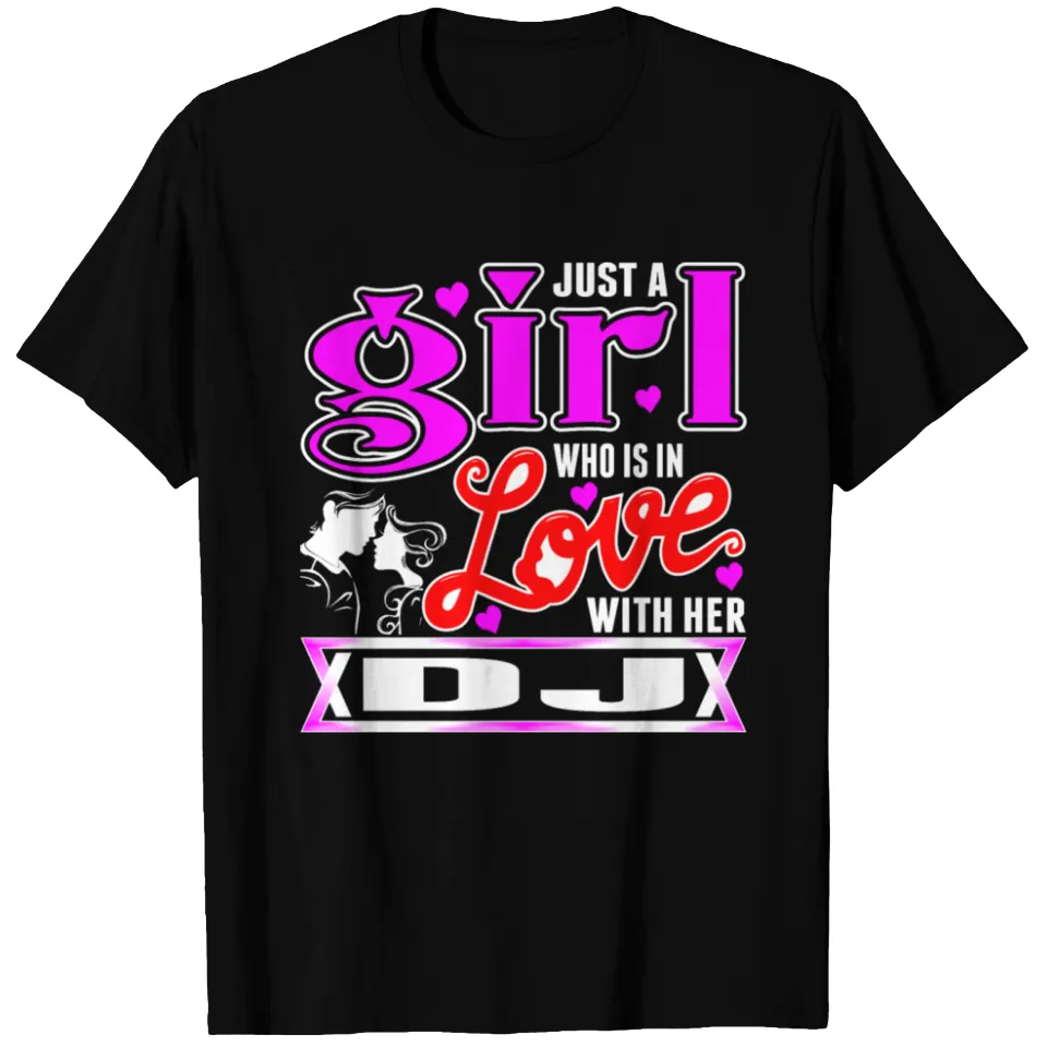 T-shirt A Girl Love With Her DJ pour hommes — T-shirts pour hommes