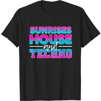 Techno Sunrises House And Techno T-shirt for Men - Black — Mens T Shirts
