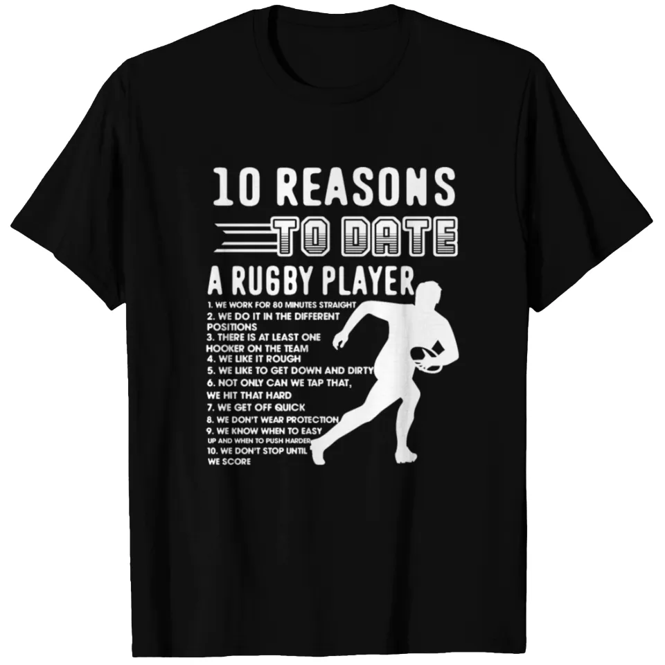 10 Reasons To Date Rugby Player Men's Heavyweight T-Shirt - Black