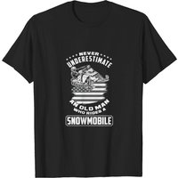 Funny Snowmobile Rider T-Shirt for Men — Mens T Shirts