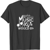 T-shirt pour hommes Without Music Life Would Bb en noir — T-shirts pour hommes