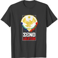 T-shirt pour hommes avec le drapeau et l'aigle du Daghestan
