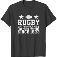 T-Shirt de Rugby pour Hommes en Noir