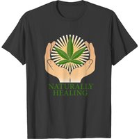 T-shirt de guérison naturelle pour hommes en noir