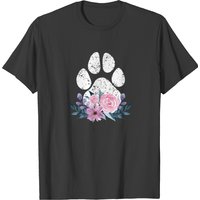 T-shirt Floral avec Empreinte de Patte de Chien pour Hommes — T-shirts pour hommes