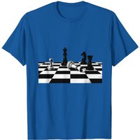 T-shirt Échecs Pièces Cavalier Roi Blanc Échec pour Hommes