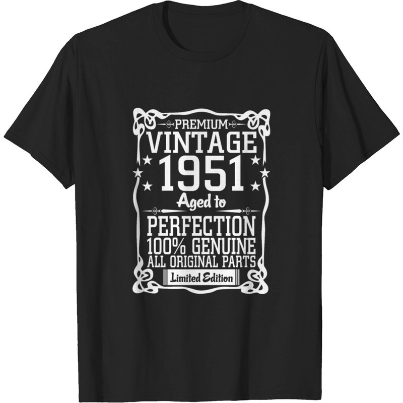 T-shirt pour hommes Premium Vintage 1951 Vieilli à la perfection — T-shirts pour hommes