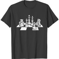 T-shirt avec pièce d'échecs pour hommes en noir — T-shirts pour hommes