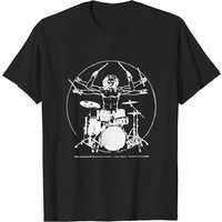 T-shirt Da Vinci Batteur Musique Groupe de Rock pour Hommes