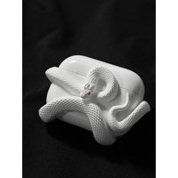 White Serpent 3D Sculpted Case for Apple AirPods Pro