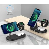 5-in-1 Wireless Charging Station with Nightlight and Phone Stand