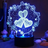 3D 'I Love You' RGB Illusion Table Lamp by TurboTech — Gift Cards