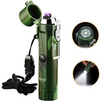 TurboTech Waterproof USB Rechargeable Lighter with Compass