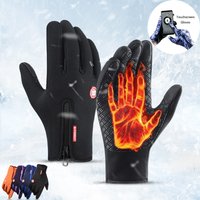 Gants Chauffants Étanches avec Écran Tactile et Doublure en Fleece — Accessoires de vélo