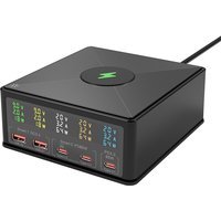 Universal Multi-Port USB Charging Station with Smart Display — Fast Charger Usb C