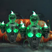 Décoration d'Halloween avec Crâne et Lumières LED