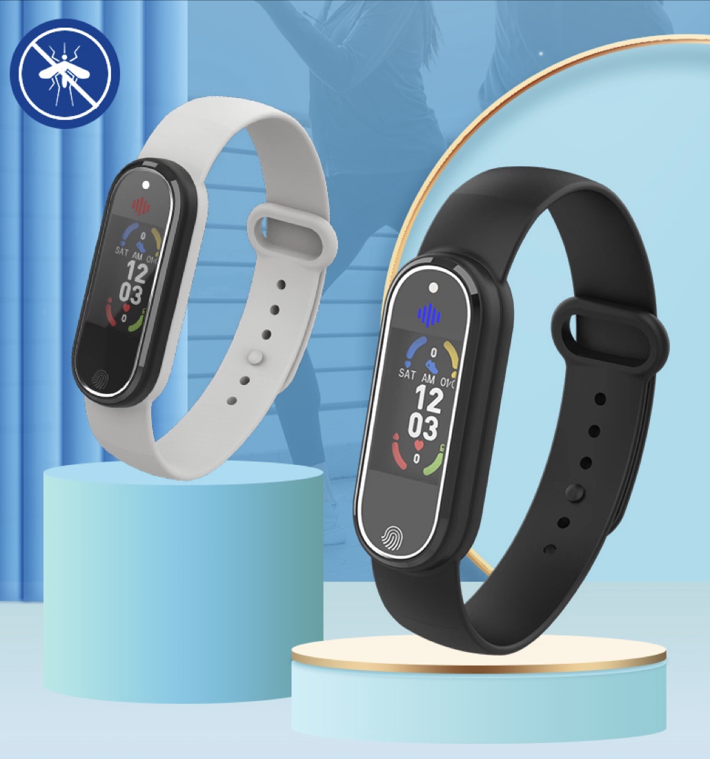 Bracelet Répulsif Ultrasonique contre les Moustiques - Rechargeable par USB