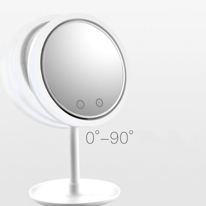 Illuminated Vanity Mirror with Integrated Cooling Fan